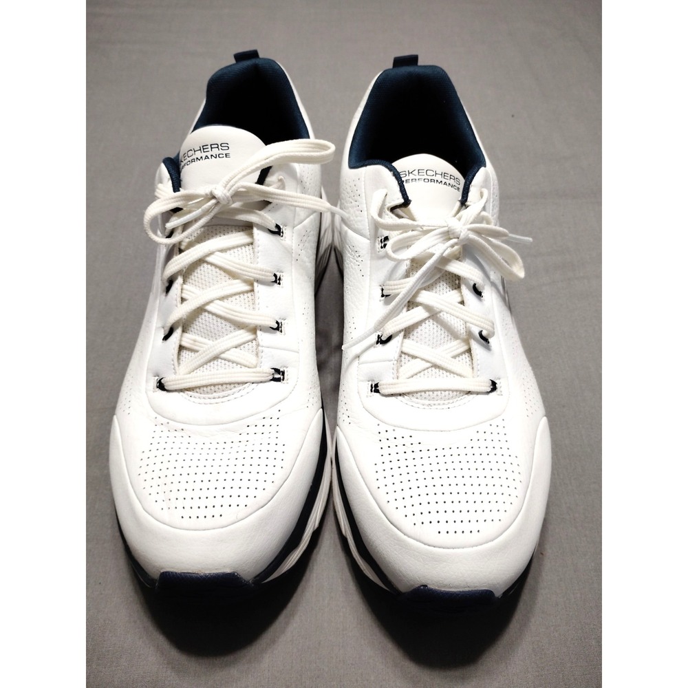Skechers Go Run Sneakers M-Strike Air Cooled Goga Mat Running Shoes White 14